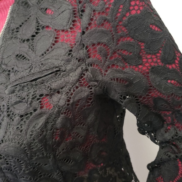 ๐นHP๐นNWT Black Floral Laced Zipper Jacket - Picture 5 of 5